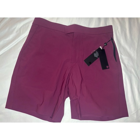 Greyson Golf 8" Shorts Swim Trunks Superior 34 Hawkeye Red Polyamide NWT $158‎ - Picture 1 of 8